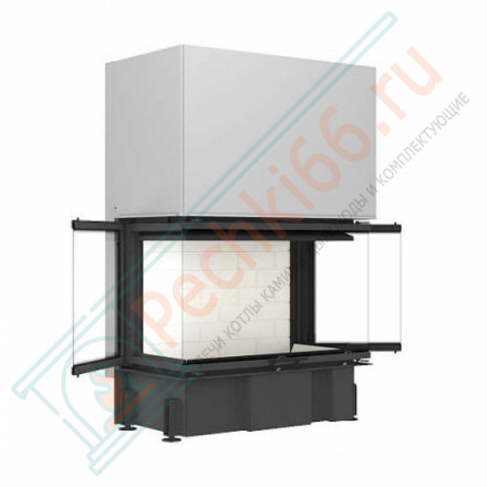 Топка Дельта 1000 B три стекла принтинг черный шамот (Экокамин)