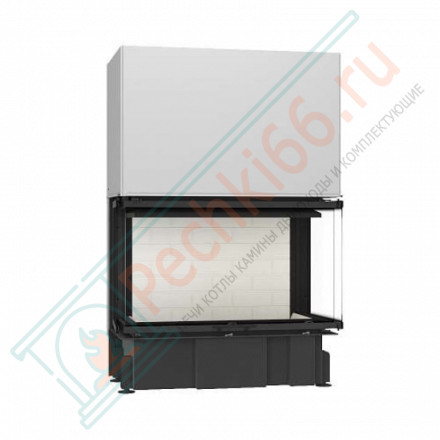 Топка Дельта 1000 B три стекла принтинг черный шамот (Экокамин)