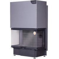 Топка Дельта 1000 B три стекла принтинг черный шамот (Экокамин)