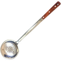 Шумовка для казана средняя (10-25 л.) с деревянной ручкой 46.5 см