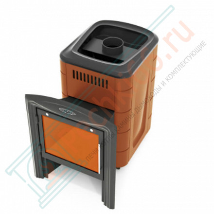 Печь для бани Компакт 2017 Inox Витра терракота (T.M.F) до 12 м3