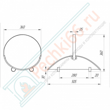 Дровница VKN101-R7010, серый (Вулкан)