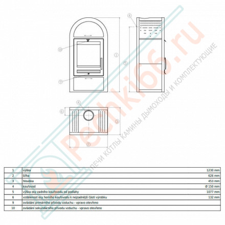 Печь-камин Stockholm 8 (ABX)