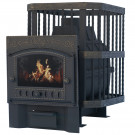 Чугунная печь для бани Сибирь-24, с каминной топочной дверцей (НМК) Чугунная печь для бани Сибирь-24, с каминной топочной дверцей (НМК)