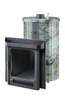 Дровяная банная печь ОПТИМА, Жадеит перенесённый рисунок (Ферингер)