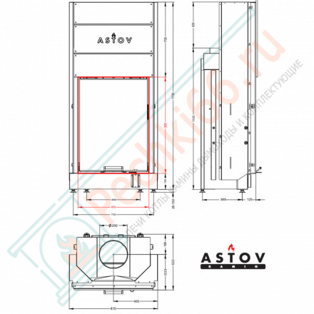 Каминная топка ПС 6590 (Астов)