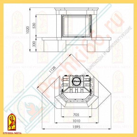 Облицовка Андорра 700, бежевый, бежево-коричневый (Мета)