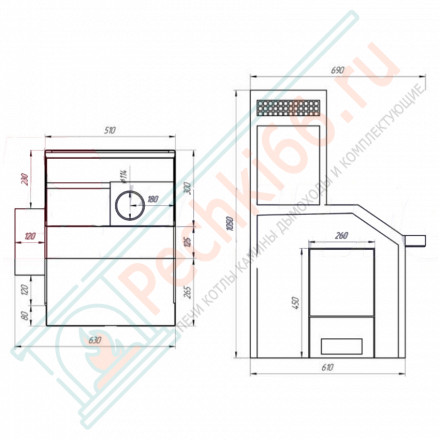 Печь банная Емельяныч - 3/S 220 Сeramic, под бак 60 л (Дионис)