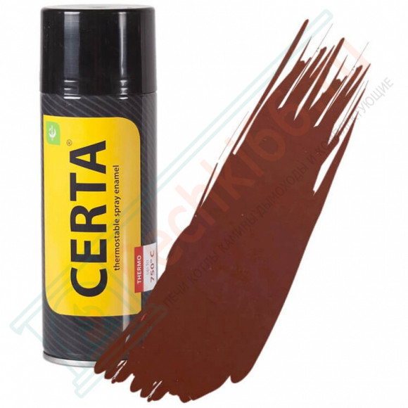 Термостойкая краска аэрозоль 0,52л, красно - коричневый, +500°С (Certa) в Саратове