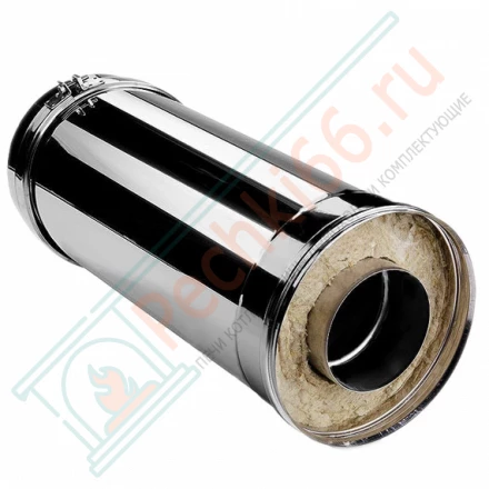 Сэндвич труба V50R с изол L=500 (AISI-321/0,5-ОЦИНК/0,5) d-130/230 (Вулкан)