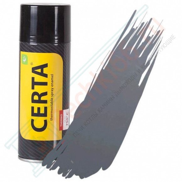 Термостойкая краска аэрозоль 0,52л, серый-графит, +600°С (Certa) в Саратове