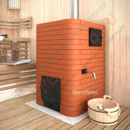 Печь банная Емельяныч под обкладку, с каминной дверцей 240 (Дионис)