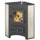 Печь-камин ПК-01-220, угловой, бежевый (Везувий) до 150 м3