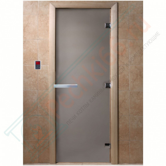 Дверь стеклянная для бани, сатин матовый, 2000х800 (DoorWood) в Саратове