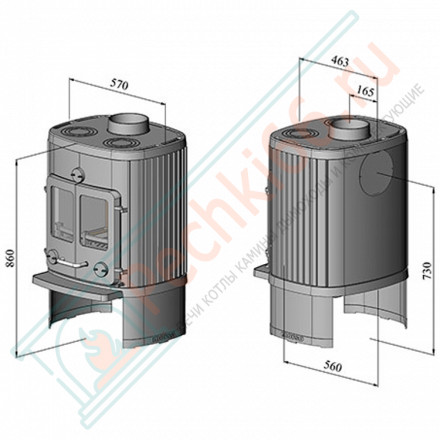 Печь-камин Morsø 1126 с плитой (Morso)