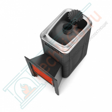 Печь для бани Ангара 2012 Inox Витра ЗК антрацит (T.M.F) до 18 м3