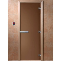 Дверь стеклянная для бани, бронза матовая 2000х700 (DoorWood) Дверь стеклянная для бани, бронза матовая 2000х700 (DoorWood)