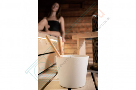 Бадья для сауны алюминиевая Rento, белый (Tammer-Tukku)