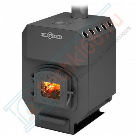 Отопительная печь ТОП-Аква 150 с чугунной дверцей, Т/О (Теплодар) до 400 м3