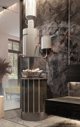 Печь для бани Услада Керама 20К, с чугунной дверцей (Жара)