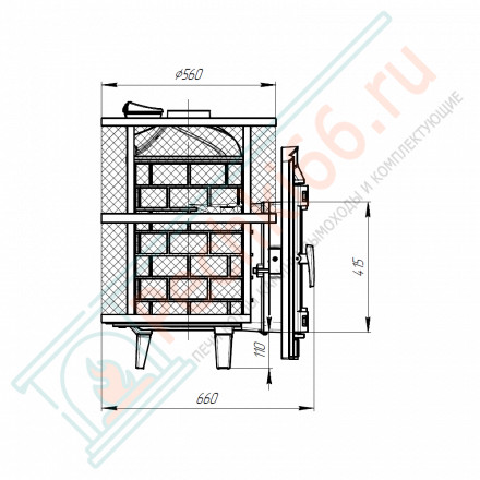 Печь банная "Атмосфера L КТТ" сетка (ProMetall)