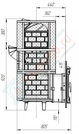 Банная печь Атмосфера XXL нержавеющая сетка (ProMetall)
