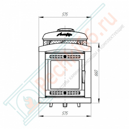 Печь банная «Атмосфера L КТТ» комбинированная Россо Леванто (ProMetall)