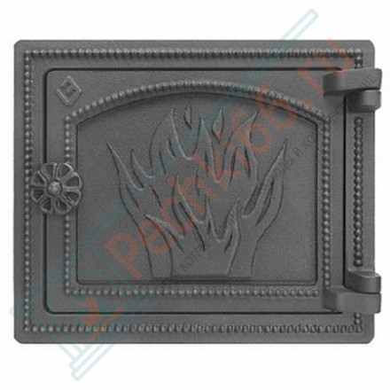 Дверца печная чугунная ДТ-3, антрацит (Везувий)