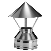 Зонт на трубу с изол (НЕРЖ-321/0,5-НЕРЖ-439/0,5) d-200/280 (Дымок-Lux)