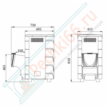 Печь для бани Каронада Heavy Metal ДА терракота (T.M.F) до 18 м3