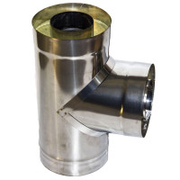 Сэндвич-тройник 90° (НЕРЖ-439/1,0-ОЦИНК/0,5) d-150/210 (УМК)