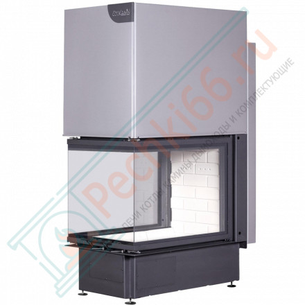 Топка Дельта 700 три стекла подовое горение принтинг (Экокамин)