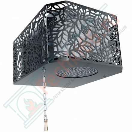 Обливное устройство для бани Каскад 40 л, хохлома черный (Изистим)