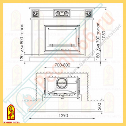 Облицовка Вена 700-800, бежевый, коричневый (Мета)