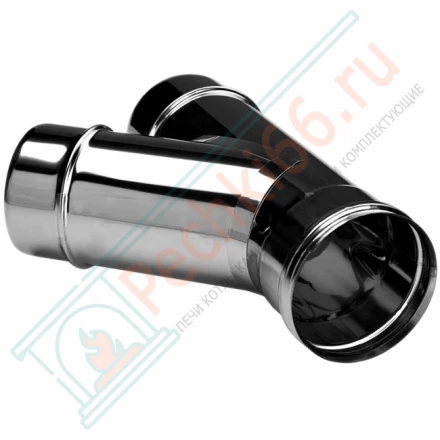 Тройник одностенный 45° (AISI-304/0,5мм) d-104 (Вулкан)