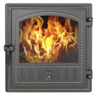 Дверца каминная чугунная 280, бронза (Везувий)