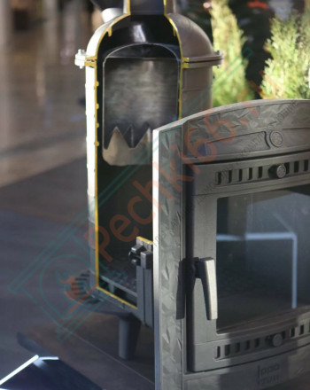 Печь для бани Атмосфера L+, усиленная каменка, комбинированная облицовка Жадеит (ProMetall)