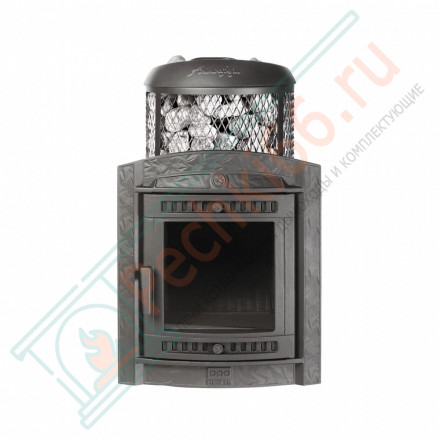 Печь для бани Атмосфера L+, усиленная каменка, комбинированная облицовка «Верде Гватемала» (ProMetall)