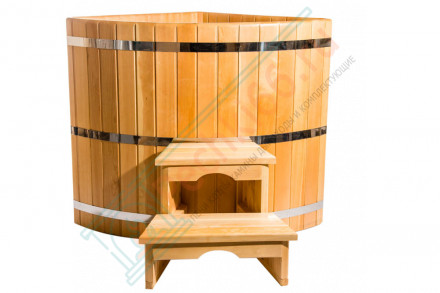 Купель кедровая угловая 110х110х120 (НКЗ)