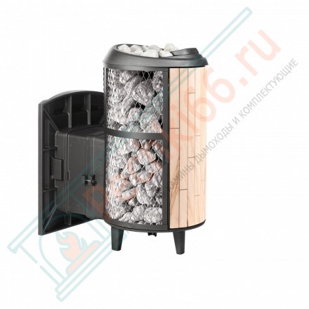 Печь банная "Атмосфера L" с комбинированной облицовкой Окаменевшее дерево наборное (ProMetall)