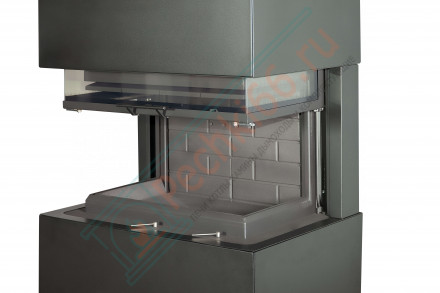 Камин Родос 800 слоновая кость черный шамот (ЭкоКамин)