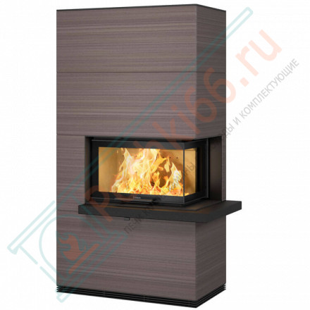 Печь-камин i41S песчаник, стекло справа, черная полка - гранит (Contura)