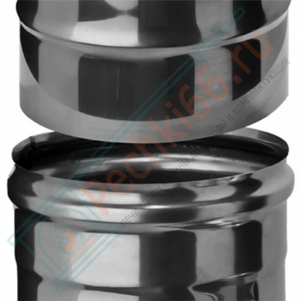 Дымоход L=1м (Aisi-304/0,8) d-115 (Ferrum Austenite HF)