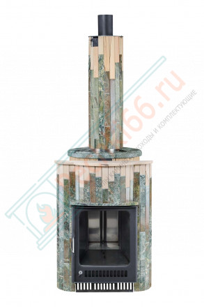 Дровяная банная печь Ферингер ОПТИМА "Жадеит + Окаменевшее дерево" до 28 м³