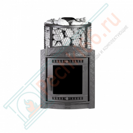 Печь для бани Атмосфера L+, усиленная каменка сетка нержавейка (ProMetall)