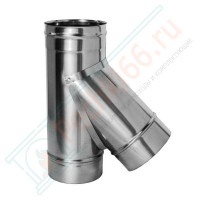Тройник 45° без изол (НЕРЖ-321/0,5) d-130 (Дымок-Lux)