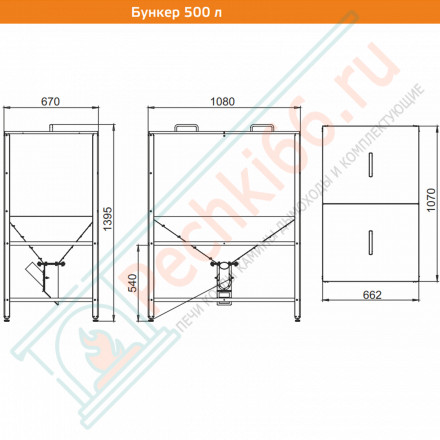 Пеллетная горелка Fox 25 с бункером 500 л (Zota)