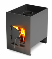 Печь для бани Двушечка carbon антрацит (T.M.F) до 18 м3