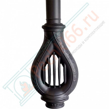 Дымоход конвектор d-150М-130М «Лира» черный (ProMetall)