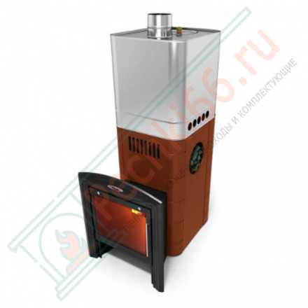 Печь для бани Бирюса 2013 Inox Витра ЗК терракота (T.M.F) до 18 м3